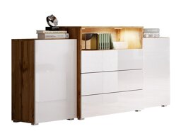 Скрин Sarasota 127 (Дъб уотан + Бял гланц)