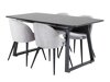 Маса и столове за трапезария Dallas 1609 (Сив + Черен)