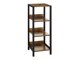 Етажерка Larnovo 107 (Тъмен дъб + Черен)