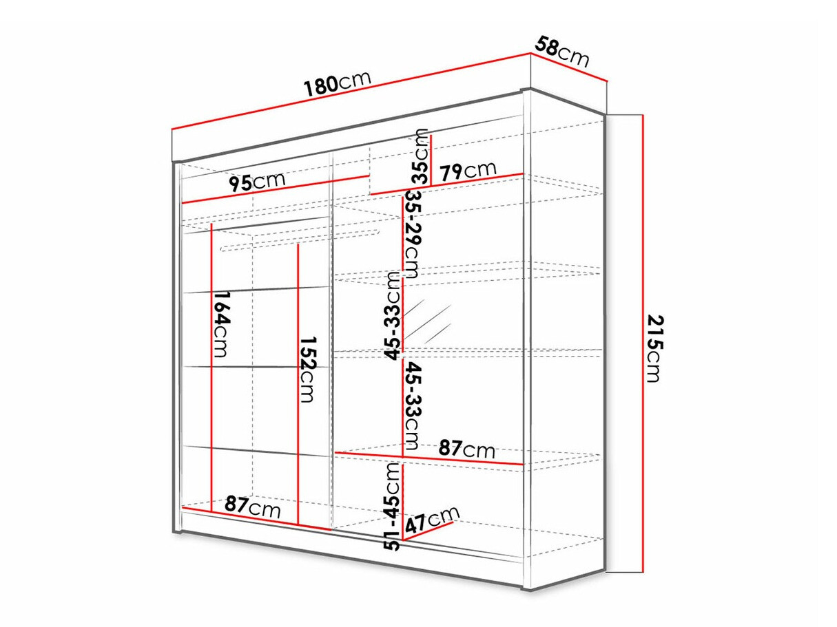 Гардероб Closico Cavaris III (Бял)