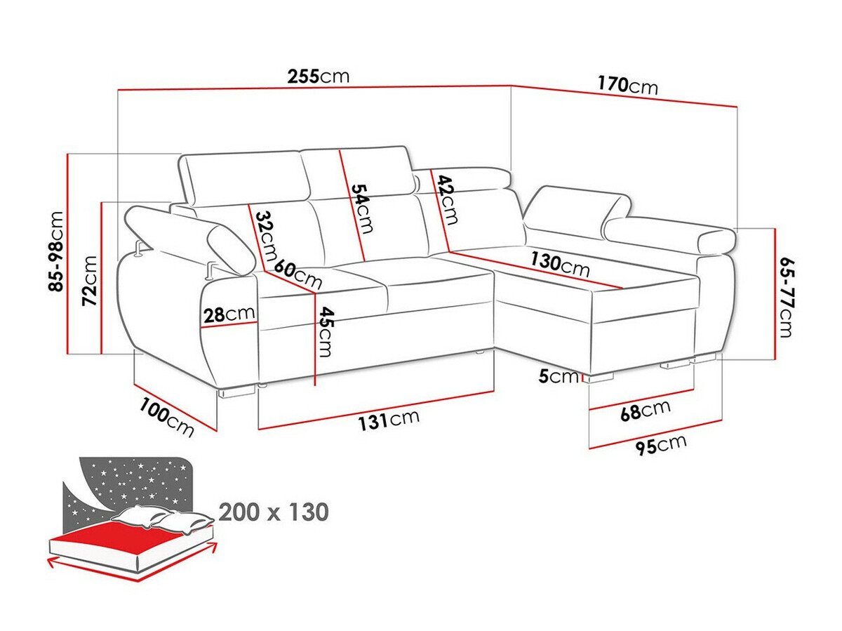 Ъглов диван Columbus 132 (Kronos 22)