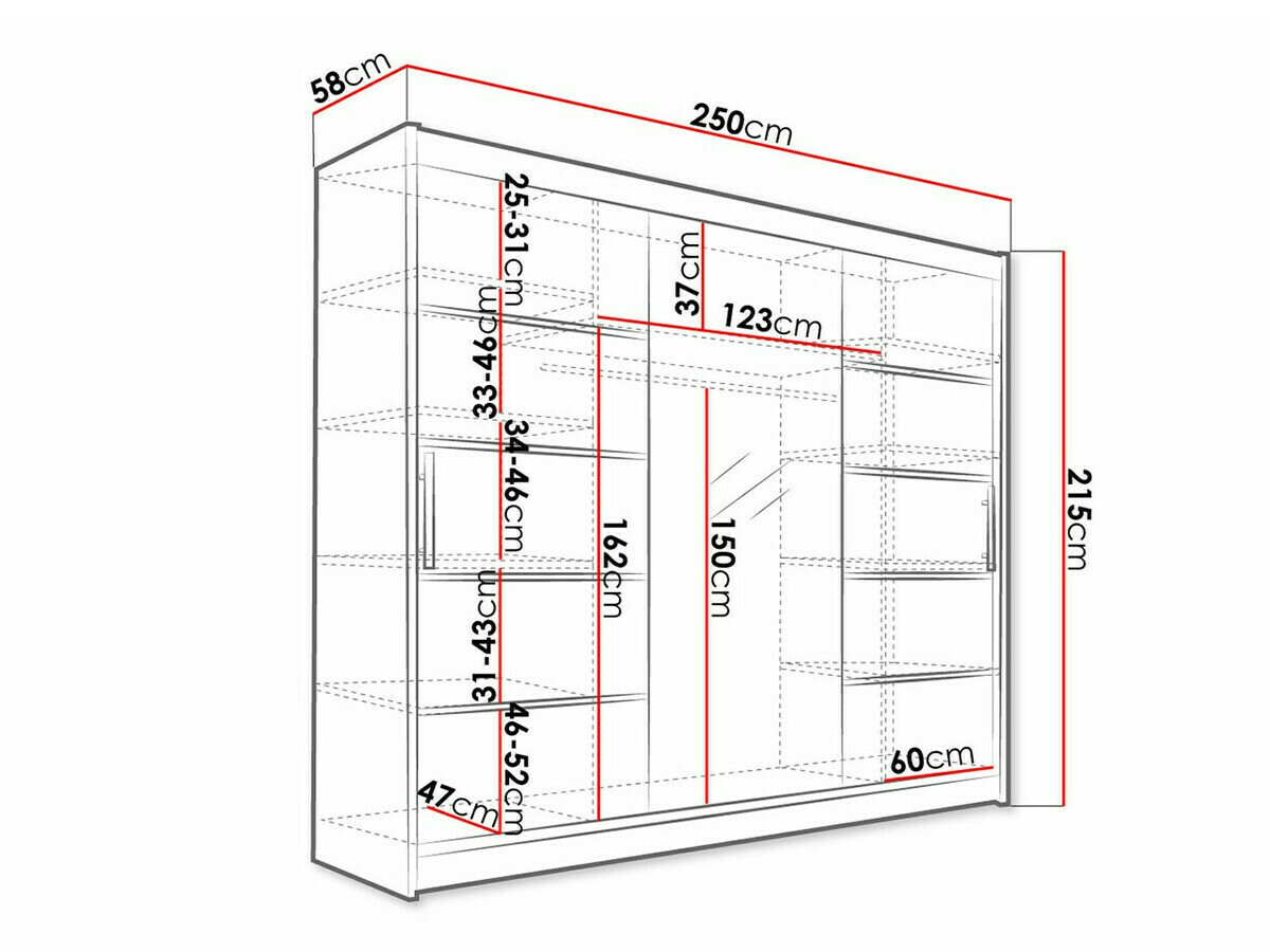 Гардероб Closico Ordo VI (Бял)