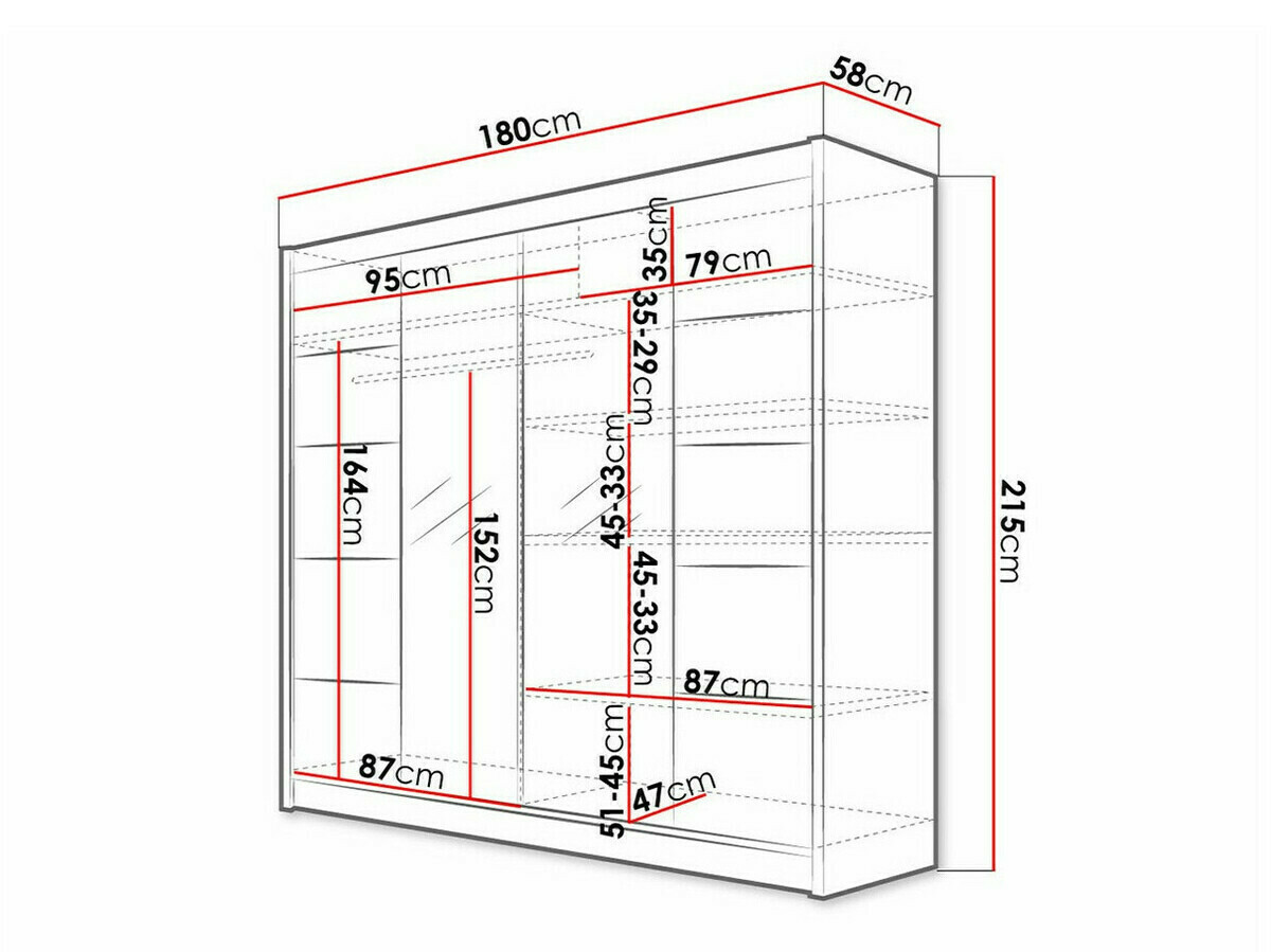 Гардероб Closico 154 (Черен)