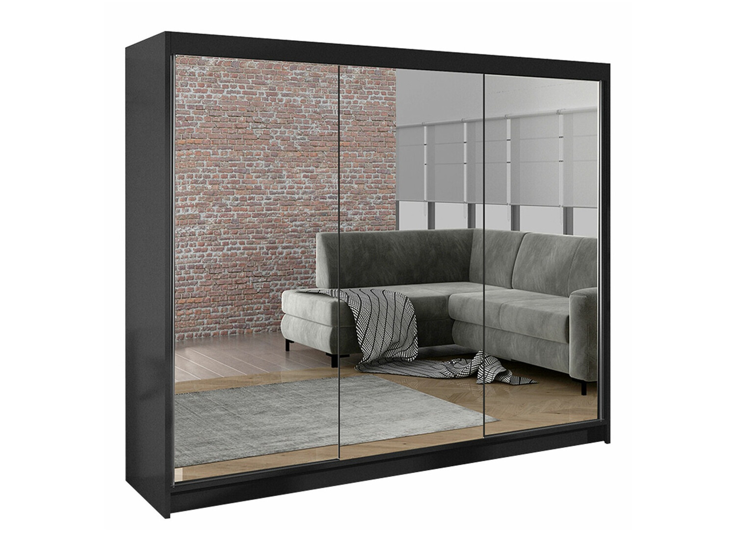 Гардероб Closico Durion III (Черен)