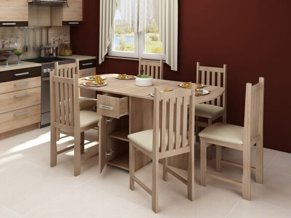 Сгъваема маса Gilroy 105 (Сонома дъб)