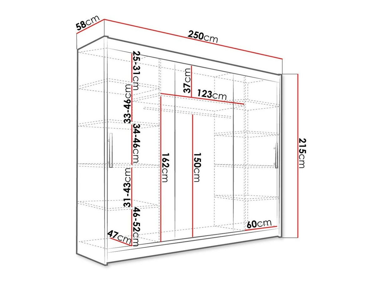 Гардероб Closico Ordo II (Черен)