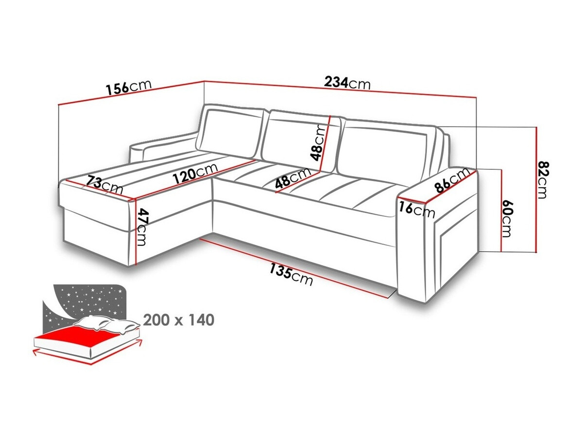 Ъглов диван Donum