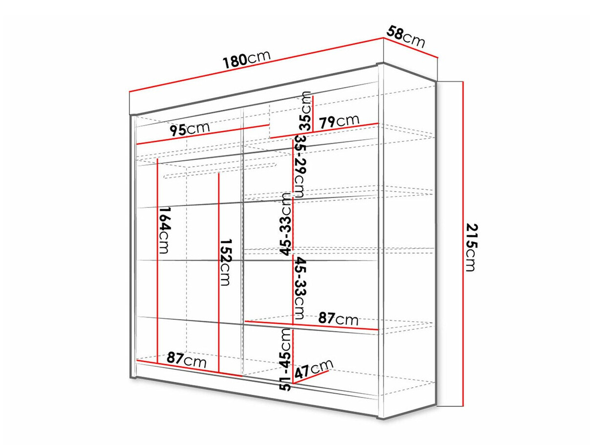 Гардероб Closico Cavaris IV (Бял)