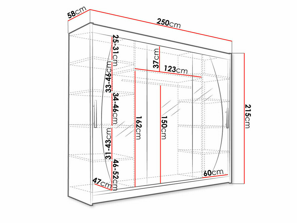 Гардероб Closico Ordo V (Бял)