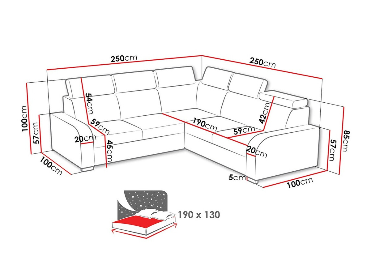 Ъглов диван Ovos I (Crown 18)