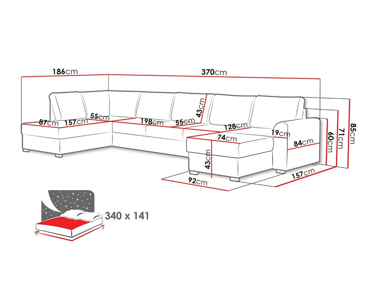 Ъглов диван Comfivo Flumen III (Abriamo 03)