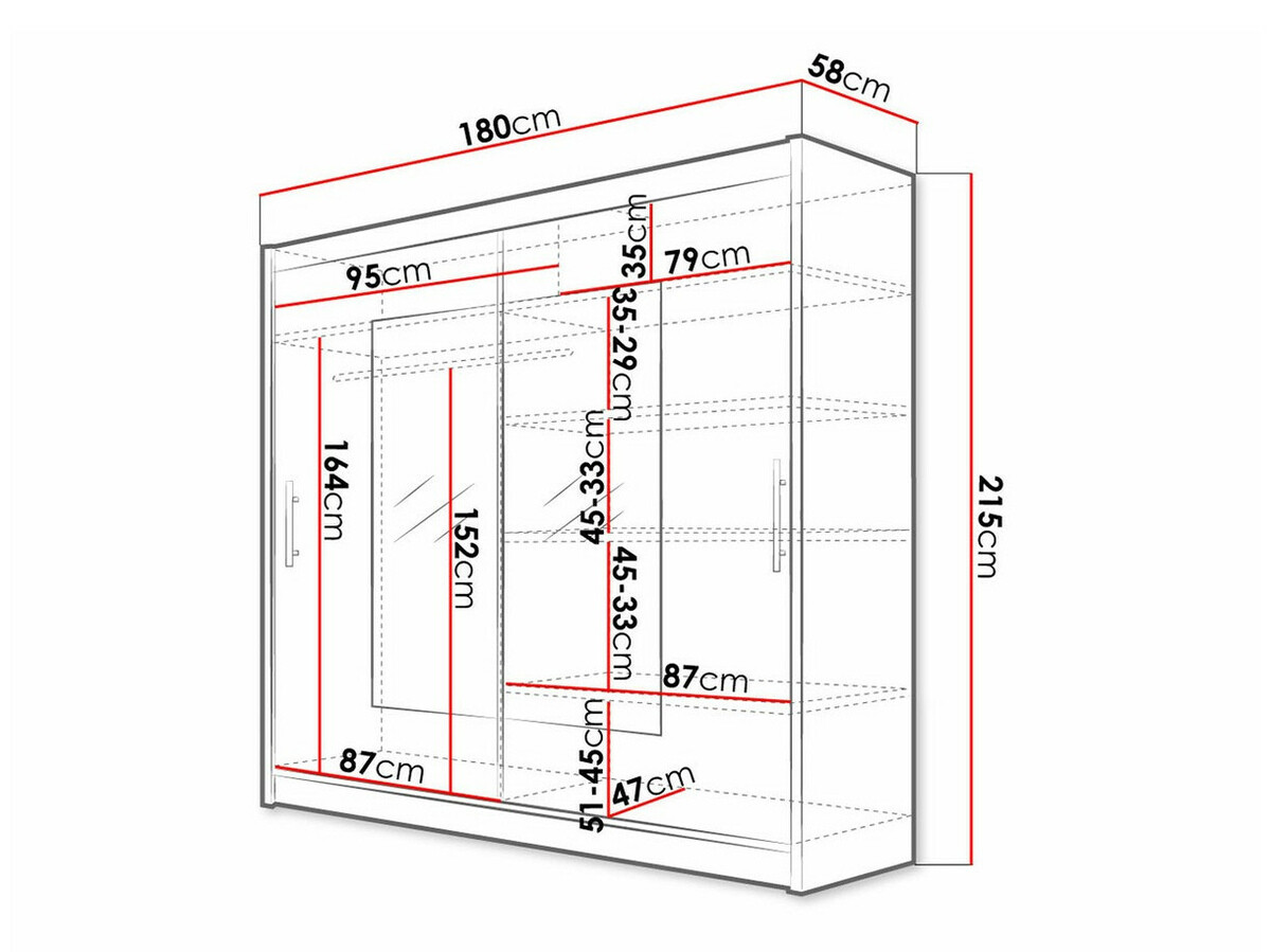 Гардероб Closico 106 (Черен)
