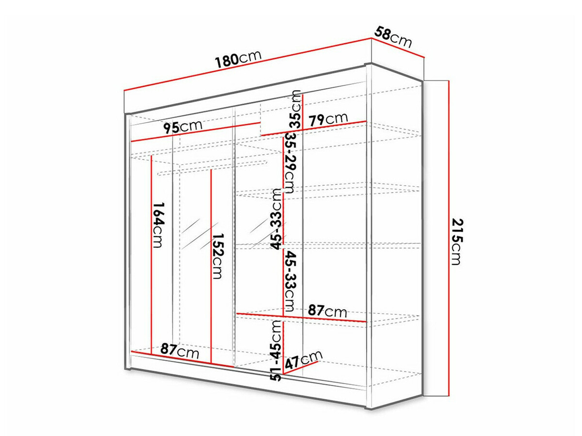 Гардероб Closico 138 (Черен)