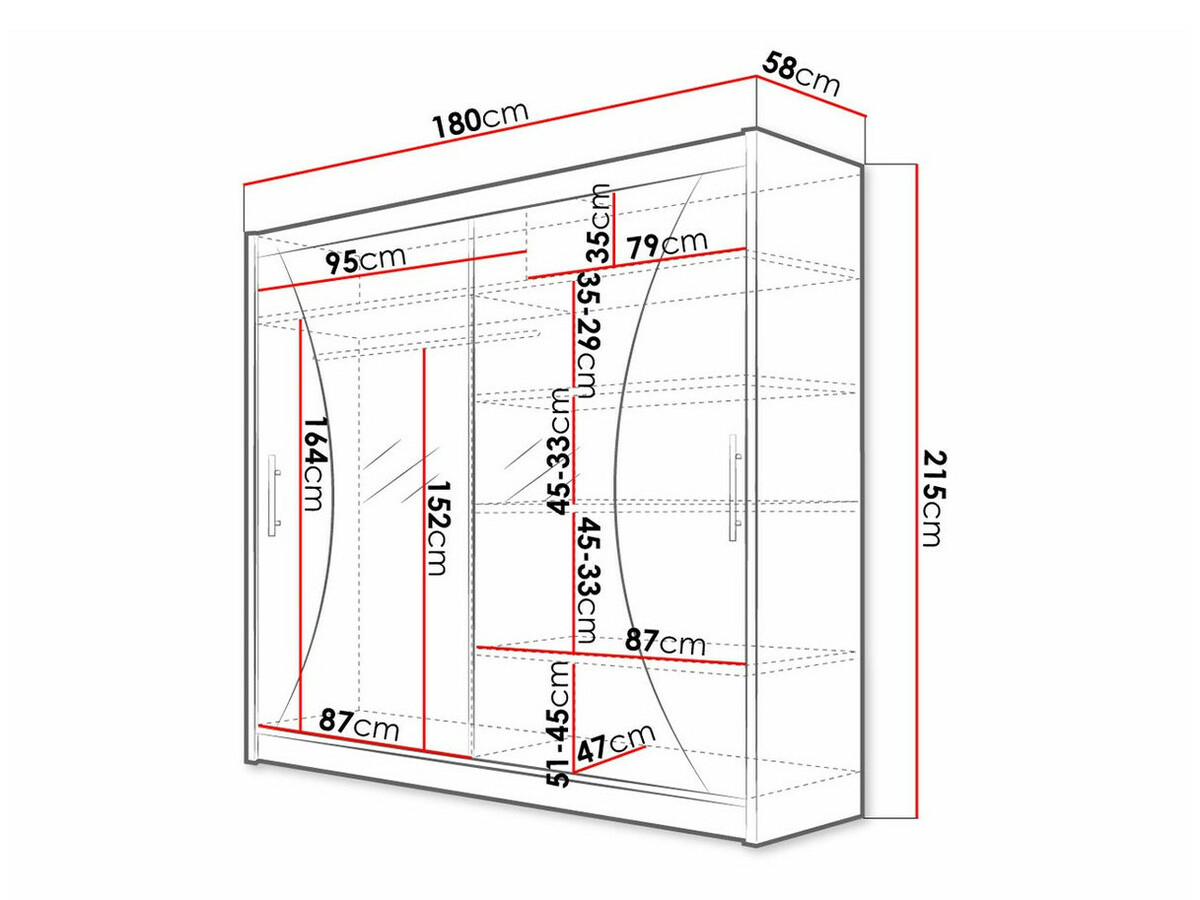 Гардероб Closico Pallor V (Бял)