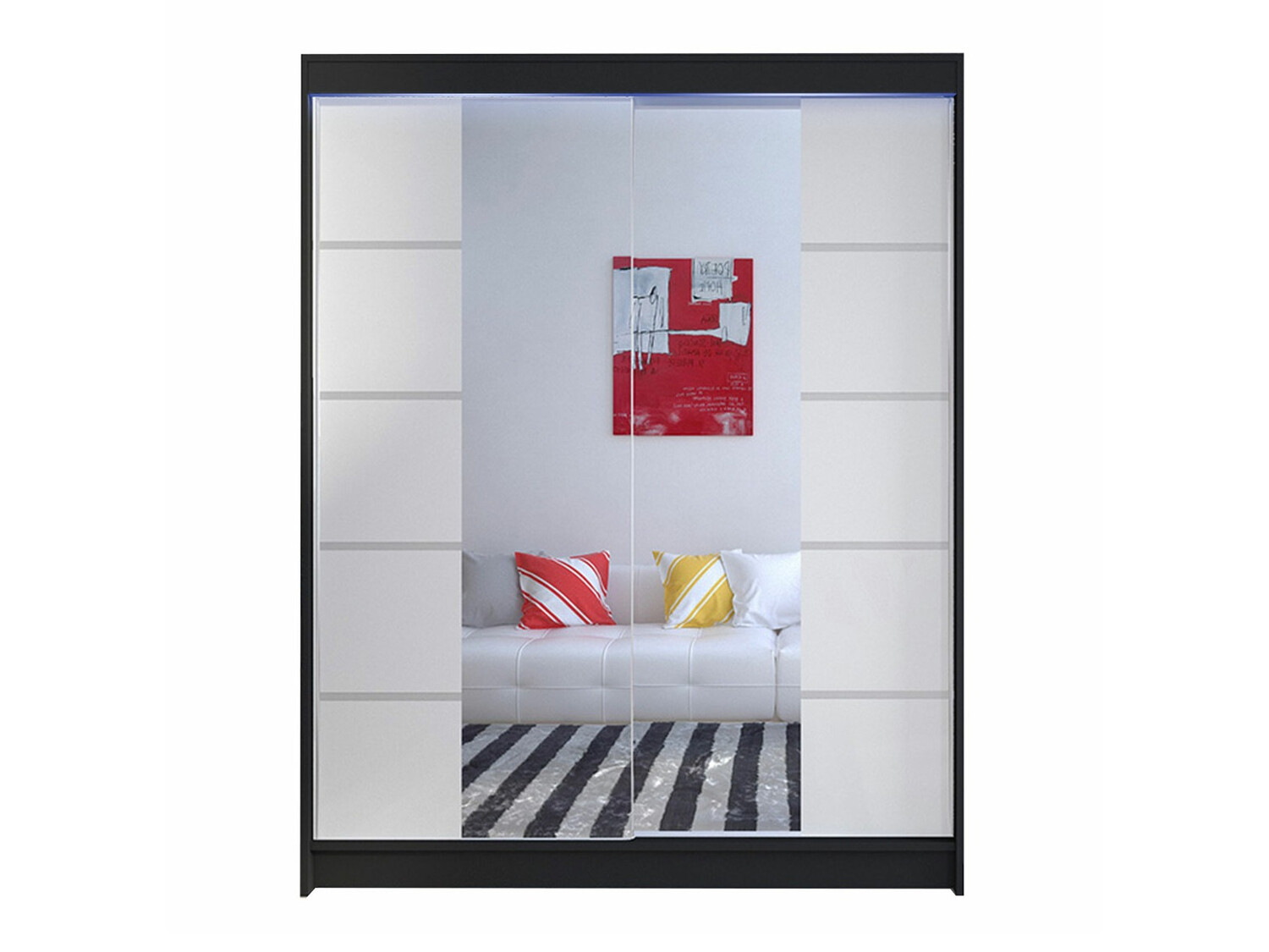 Гардероб Closico Vastor V (Черен + Бял)