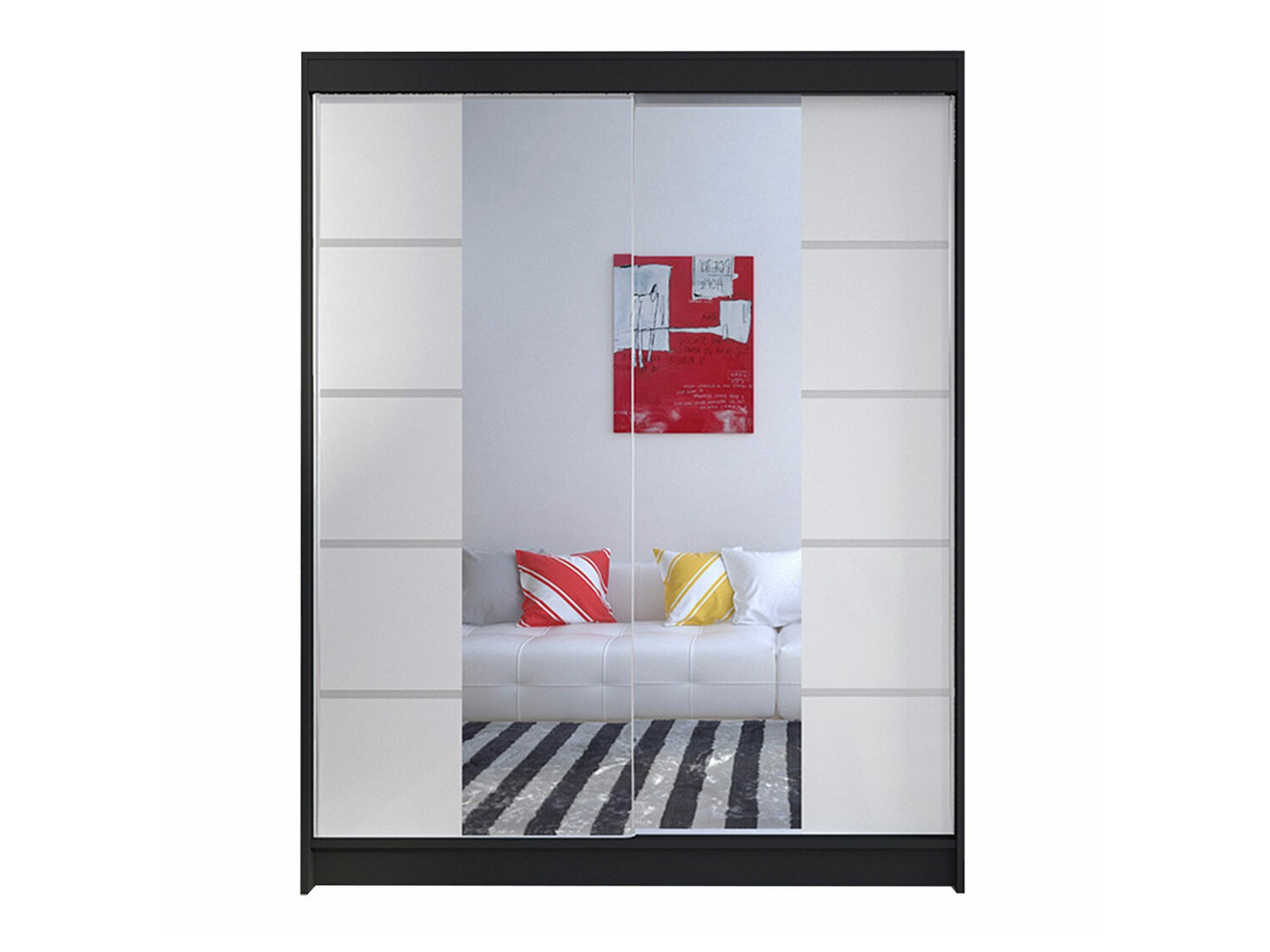 Гардероб Closico Vastor V (Черен + Бял)