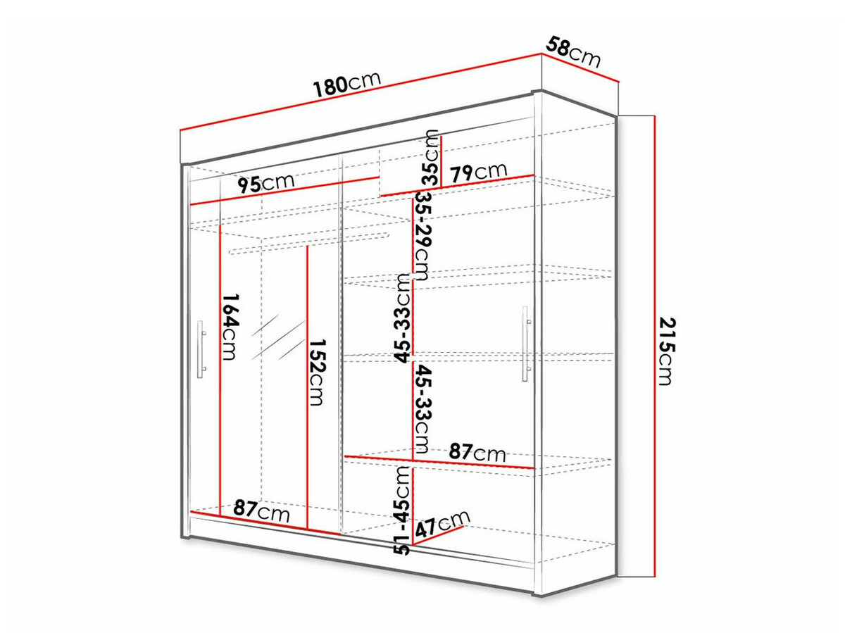 Гардероб Closico 107 (Черен)