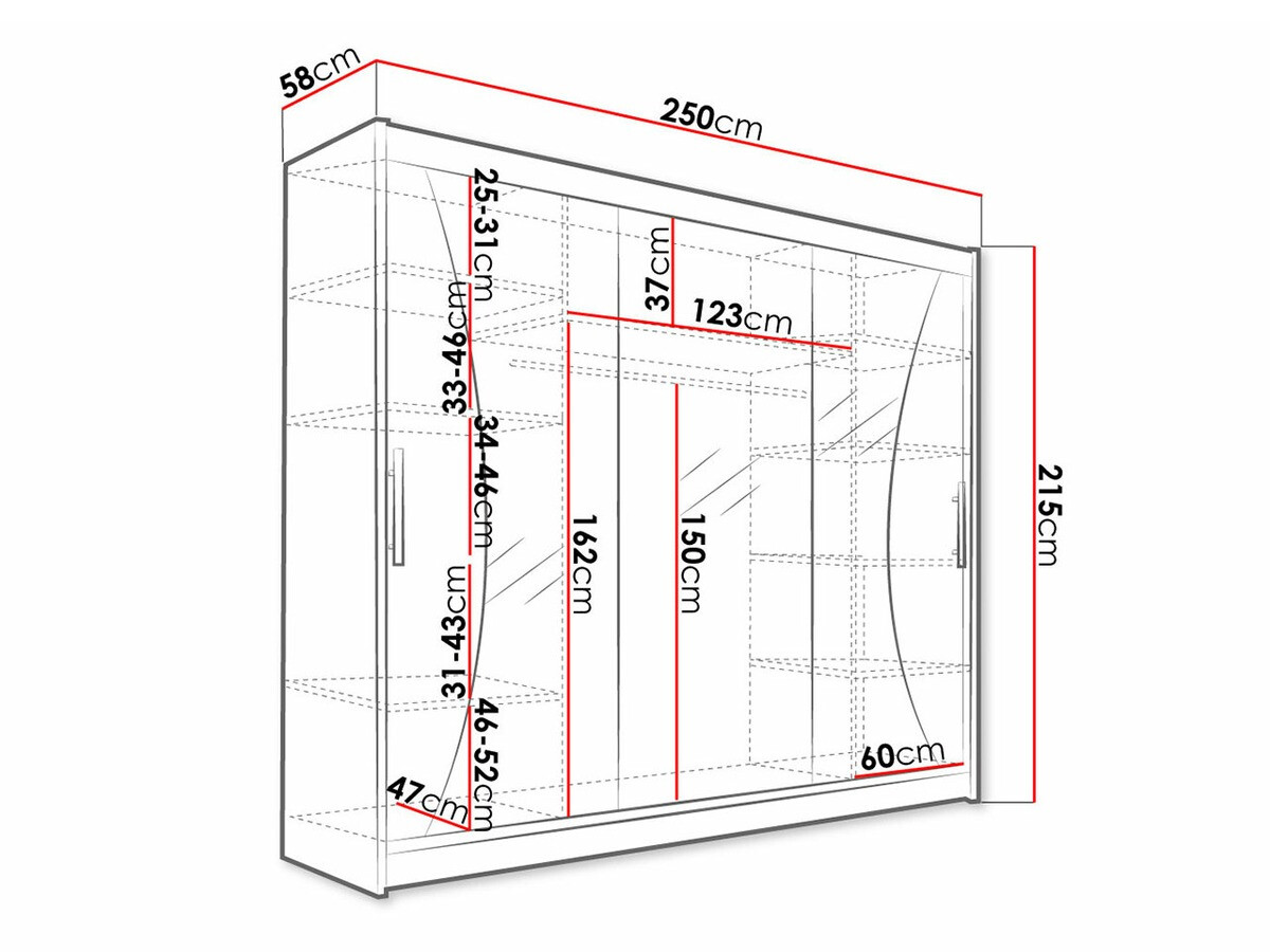 Гардероб Closico 120 (Бял)