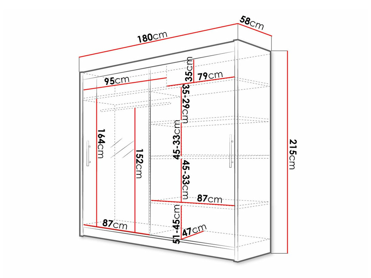 Гардероб Closico Pallor VI (Бял)