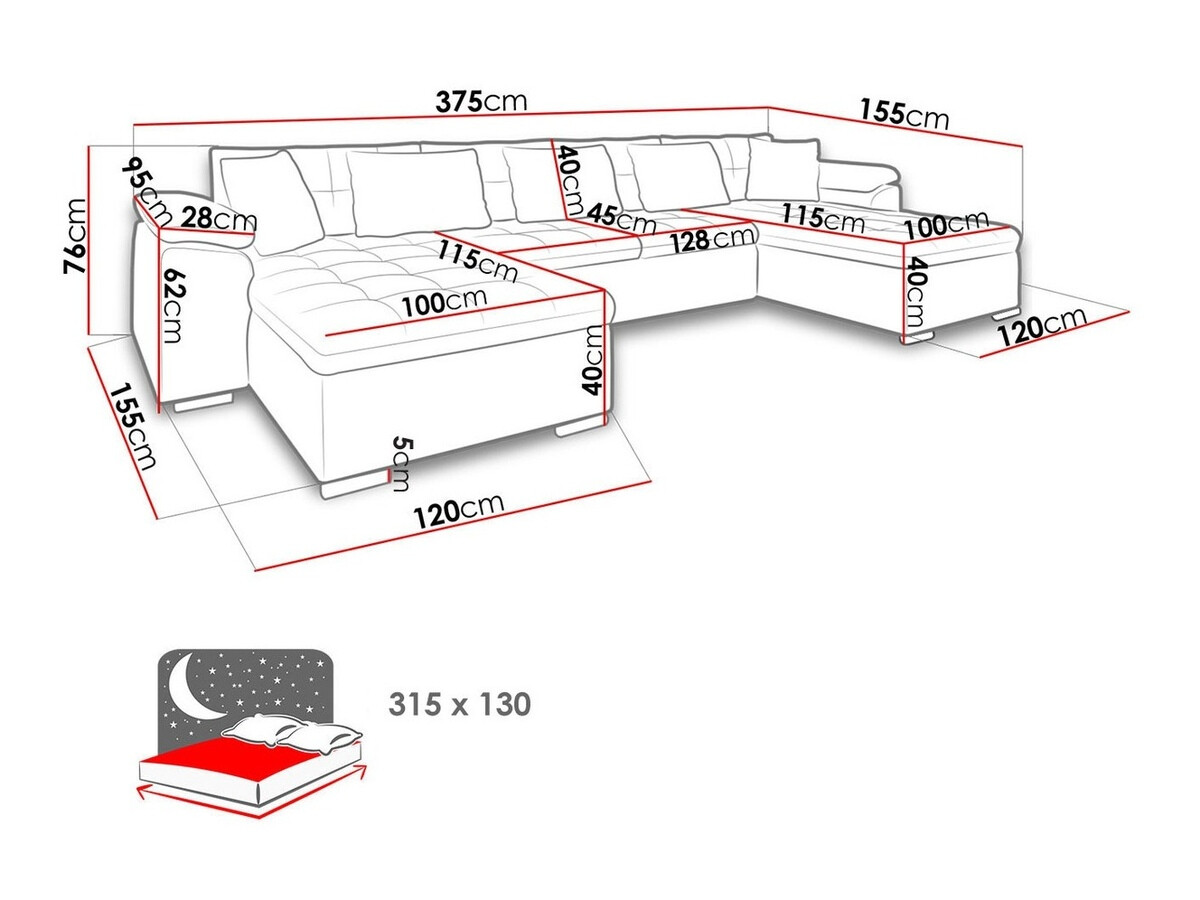 Ъглов диван Comfivo 182 (Terra 05 + Terra 06)