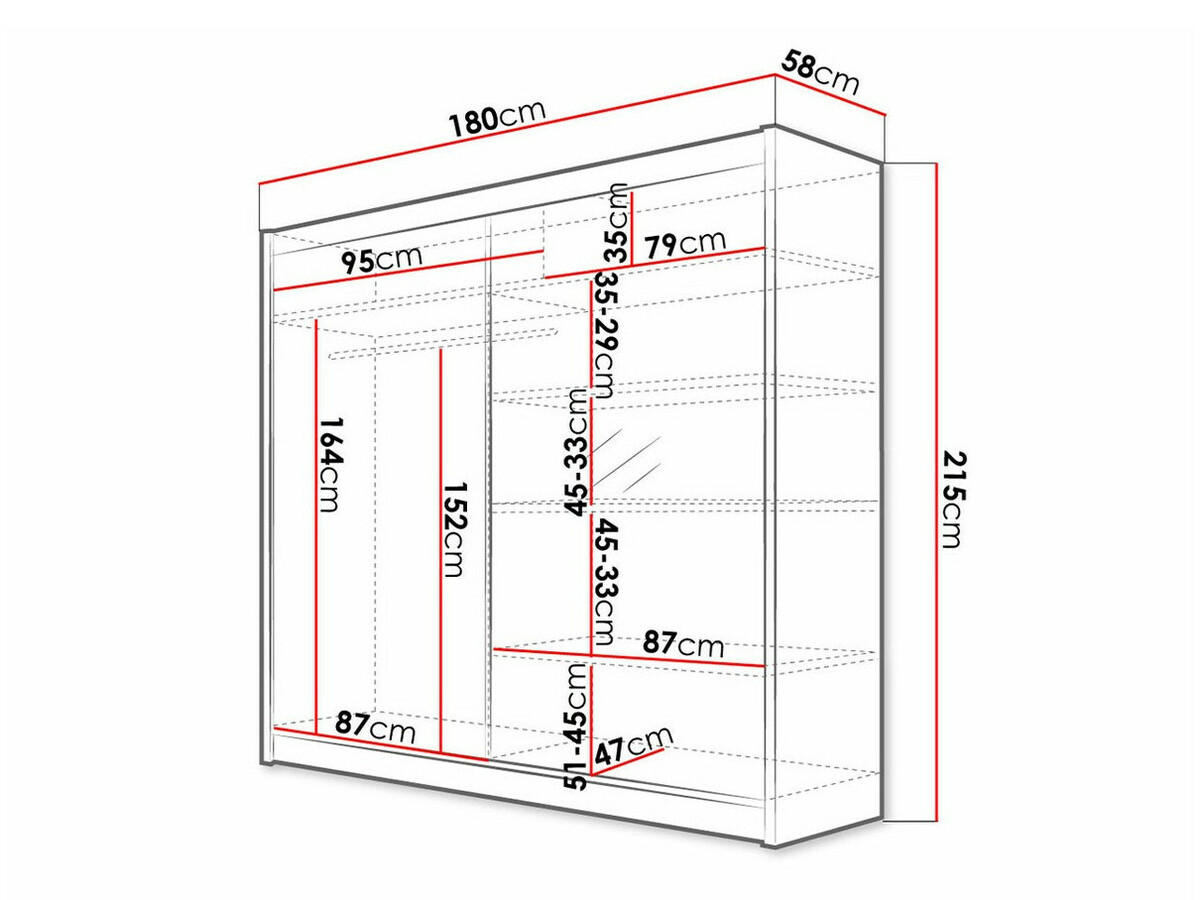 Гардероб Closico 137 (Черен)