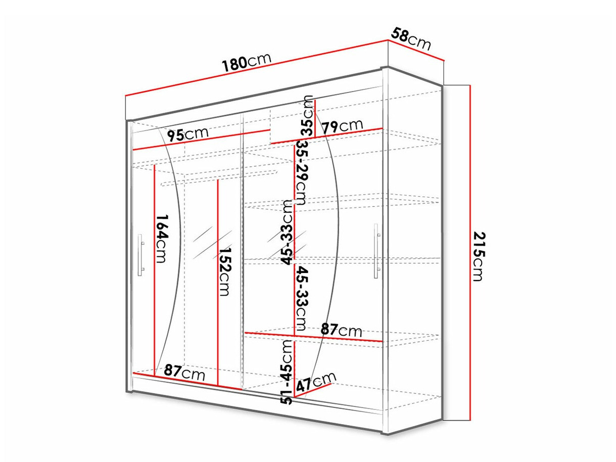 Гардероб Closico Pallor IX (Черен)
