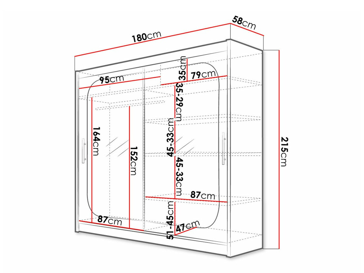 Гардероб Closico Pallor VIII (Бял)