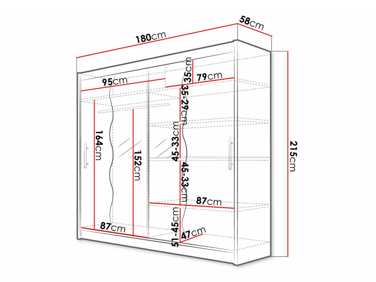Гардероб Closico Pallor X (Черен)