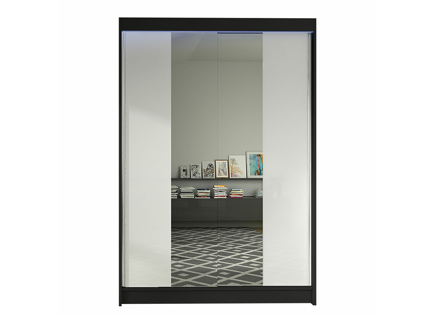 Гардероб Closico Salvor II (Черен + Бял)