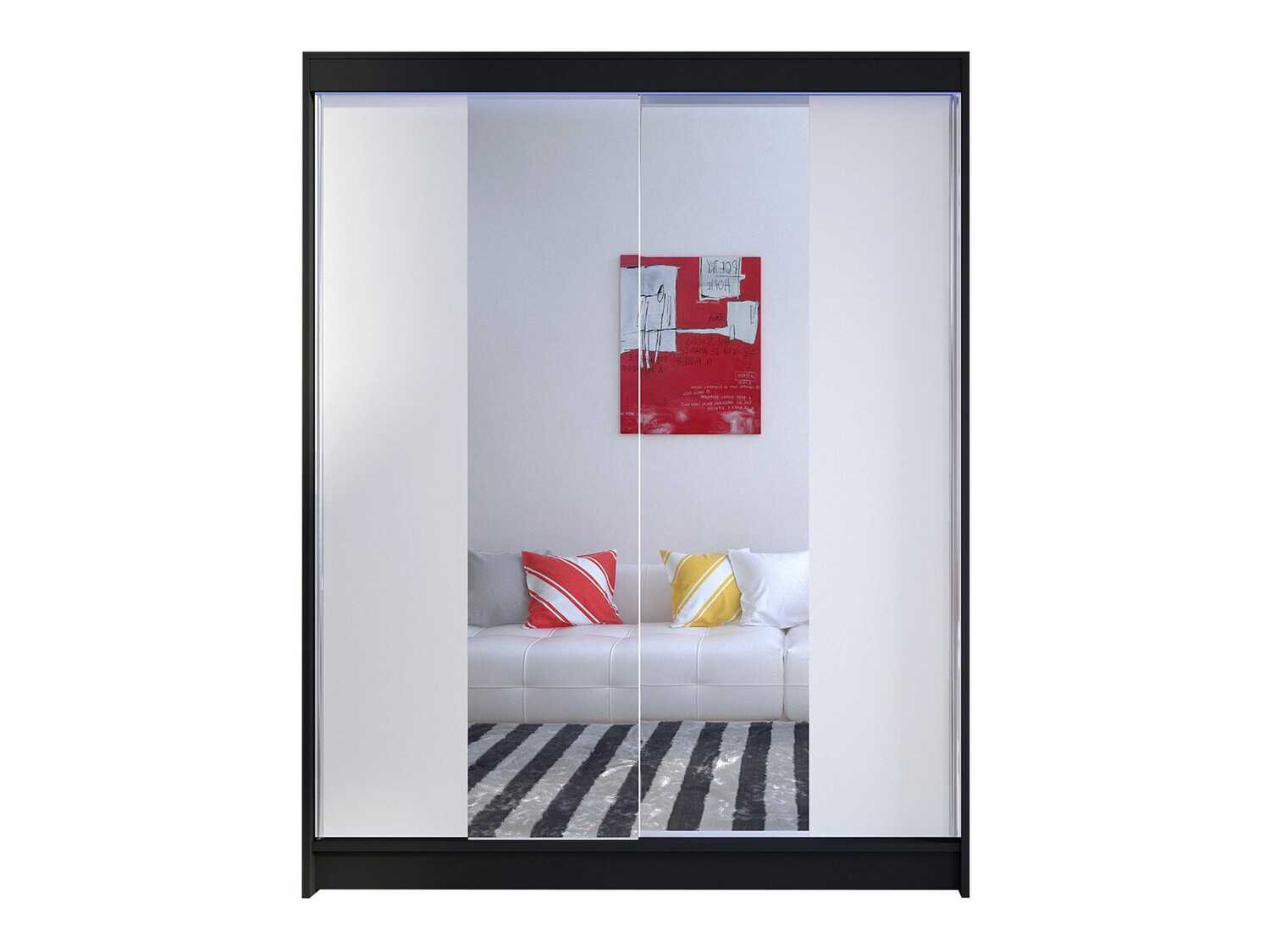 Гардероб Closico Vastor II (Черен + Бял)