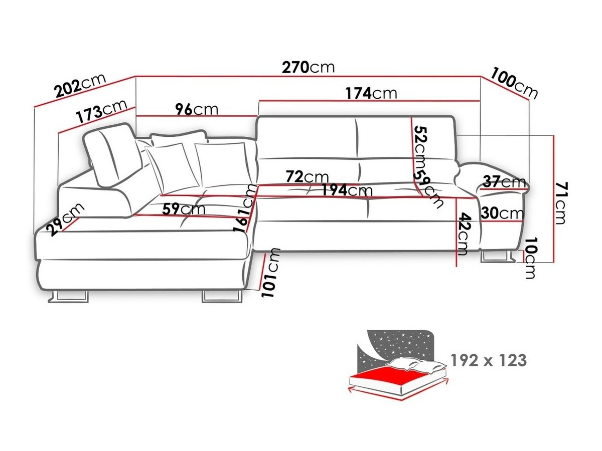 Ъглов диван Comfivo Ruta III (Soft 011 + Lux 06)