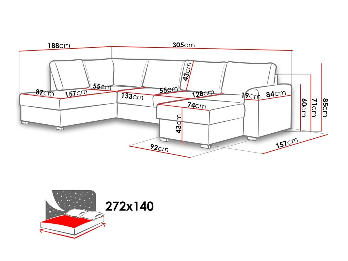 Ъглов диван Comfivo Flumen II (Abriamo 04)