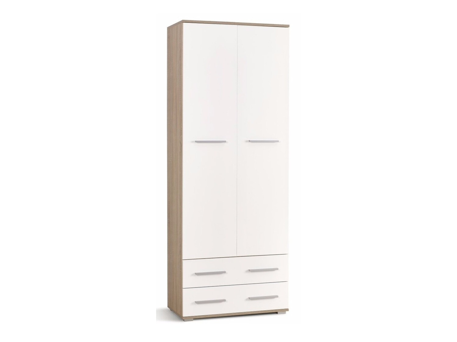 Етажерка Cirveso 107 (Сонома дъб + Бял гланц)