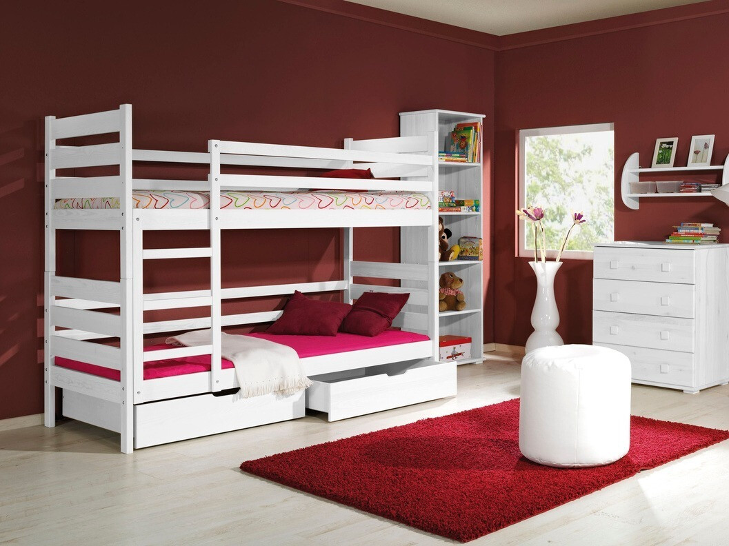 Двуетажно легло Ogden 100 (Бял)