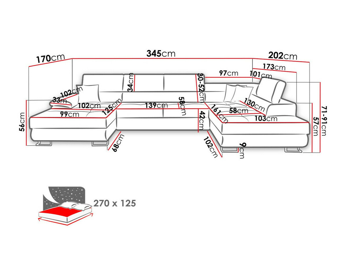 Ъглов диван Comfivo Ruta VI (Venus Velvet 2927 + Miu 2041)