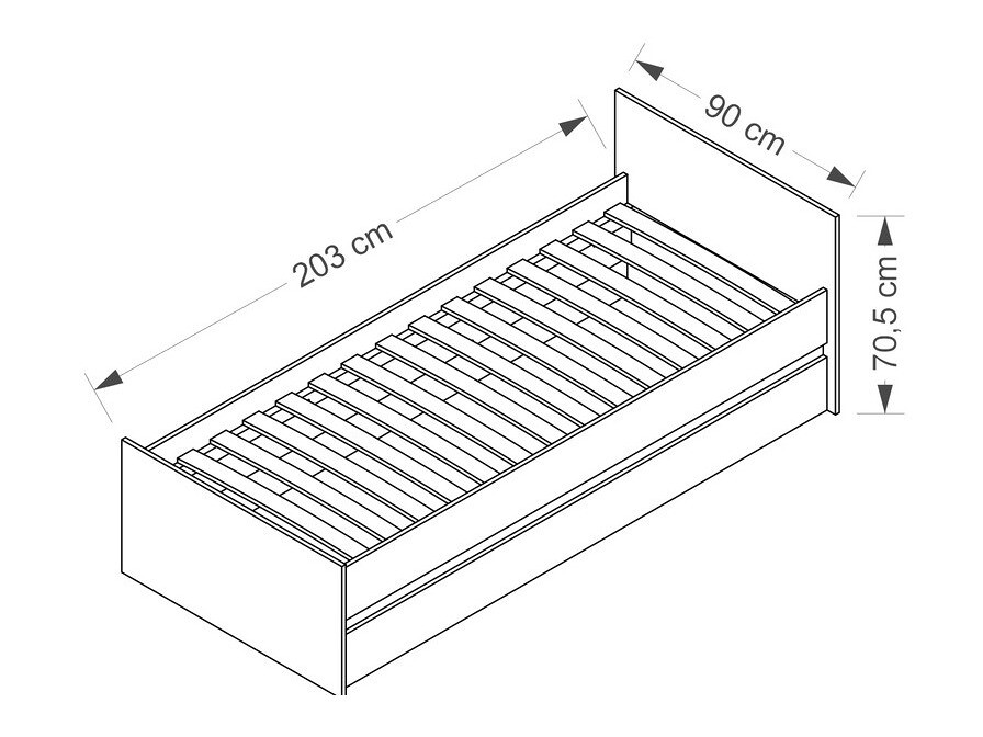 Легло Cirdora 107 (Riviera дъб)
