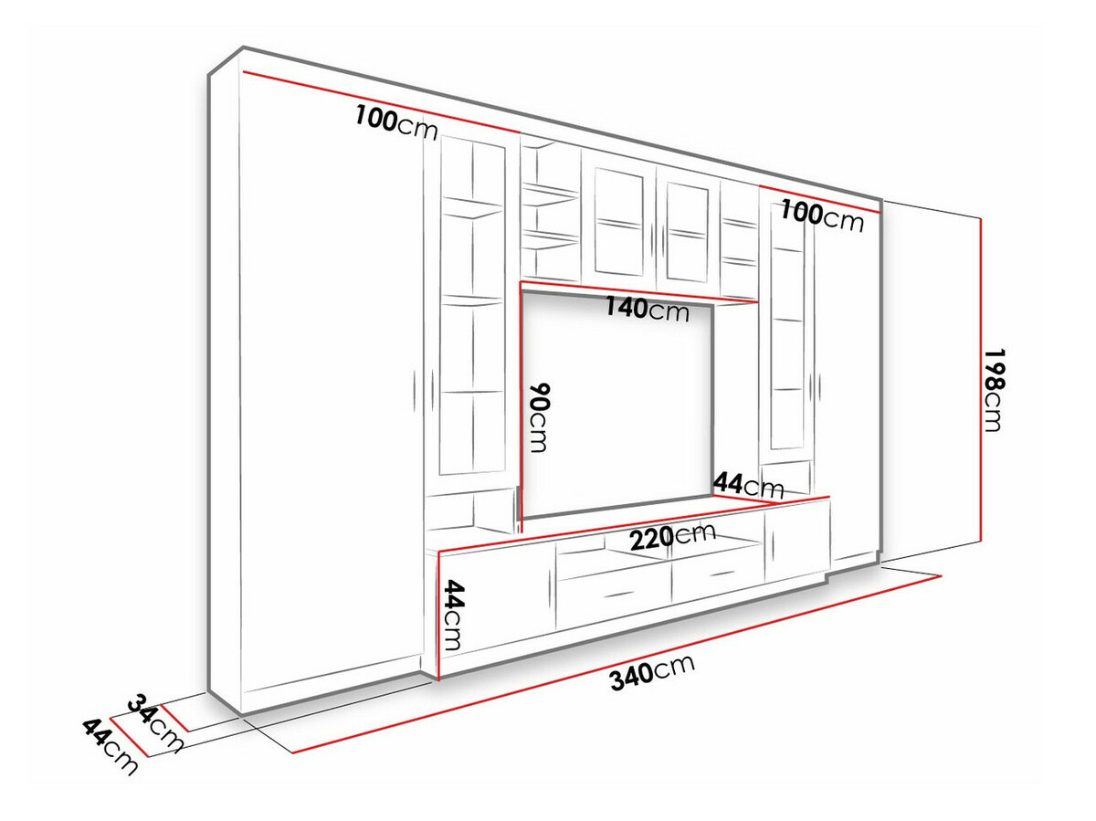 Комплект за хол Bacces (Сонома дъб)