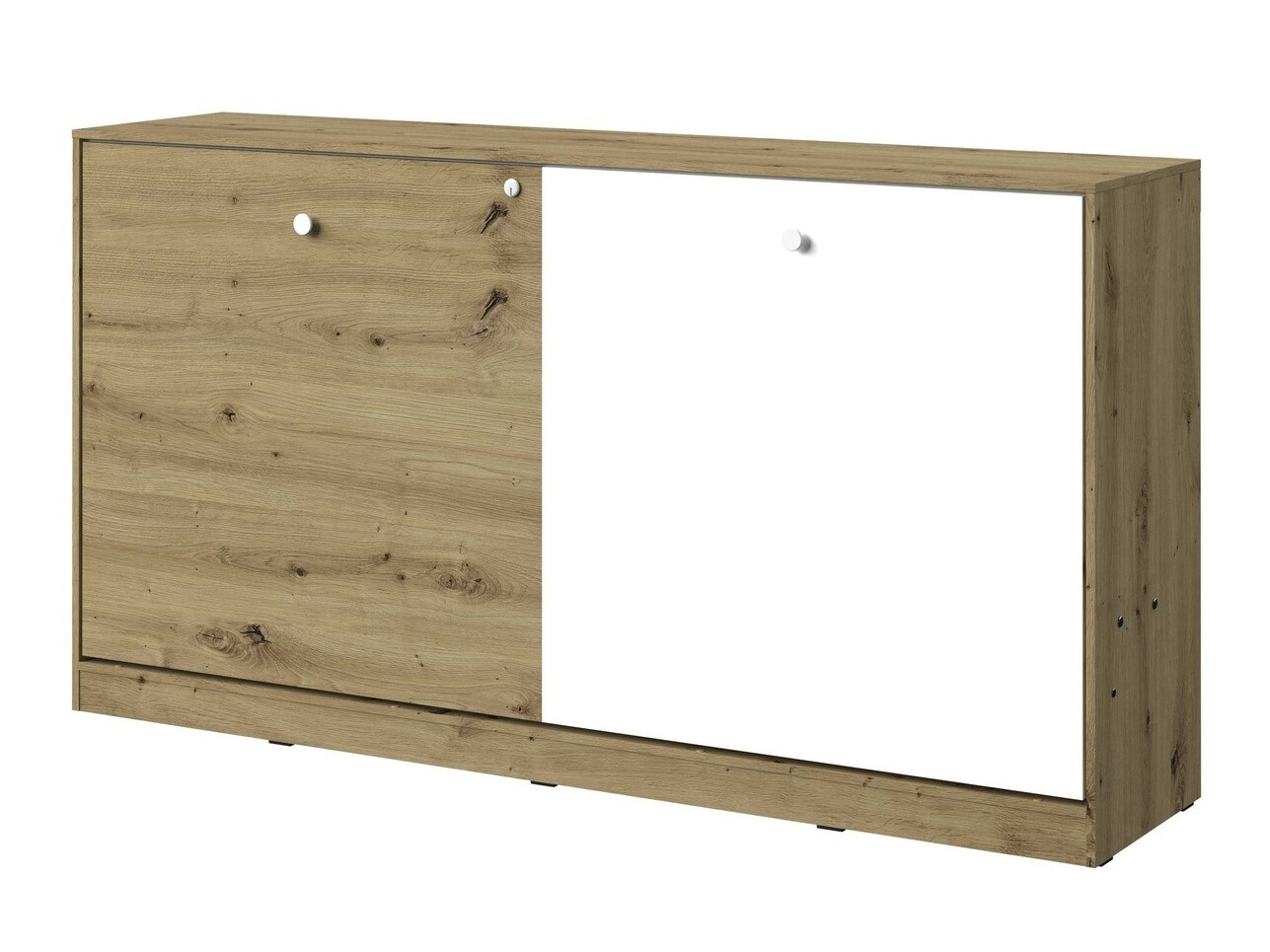 Падащо легло Mirelbu 114 (Artisan дъб + Бял)