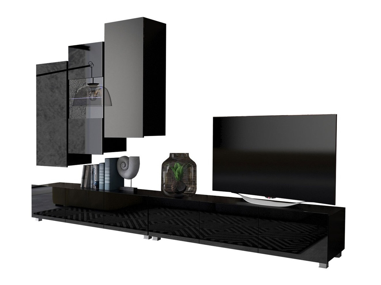 Комплект за хол Remus XVII (Черен + Черен гланц)