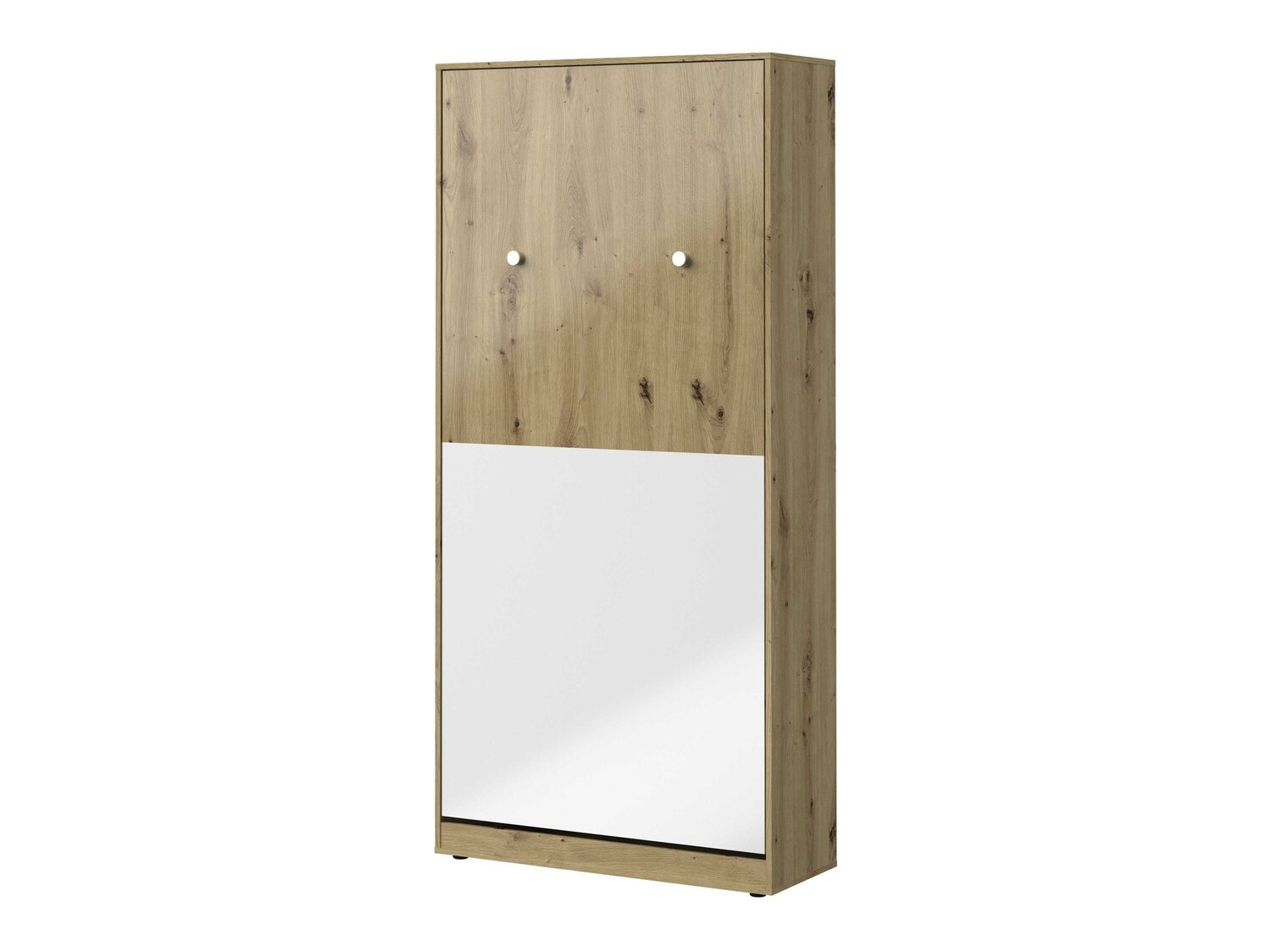 Падащо легло Mirelbu 113 (Artisan дъб + Бял гланц)