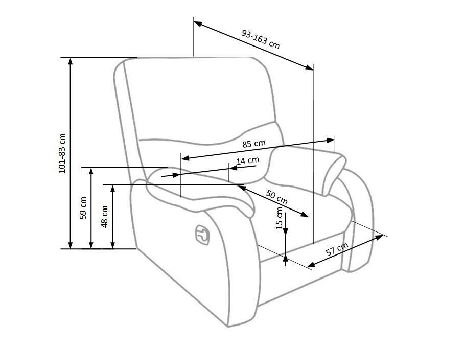 Реклайнер Houston 564 (Черен)