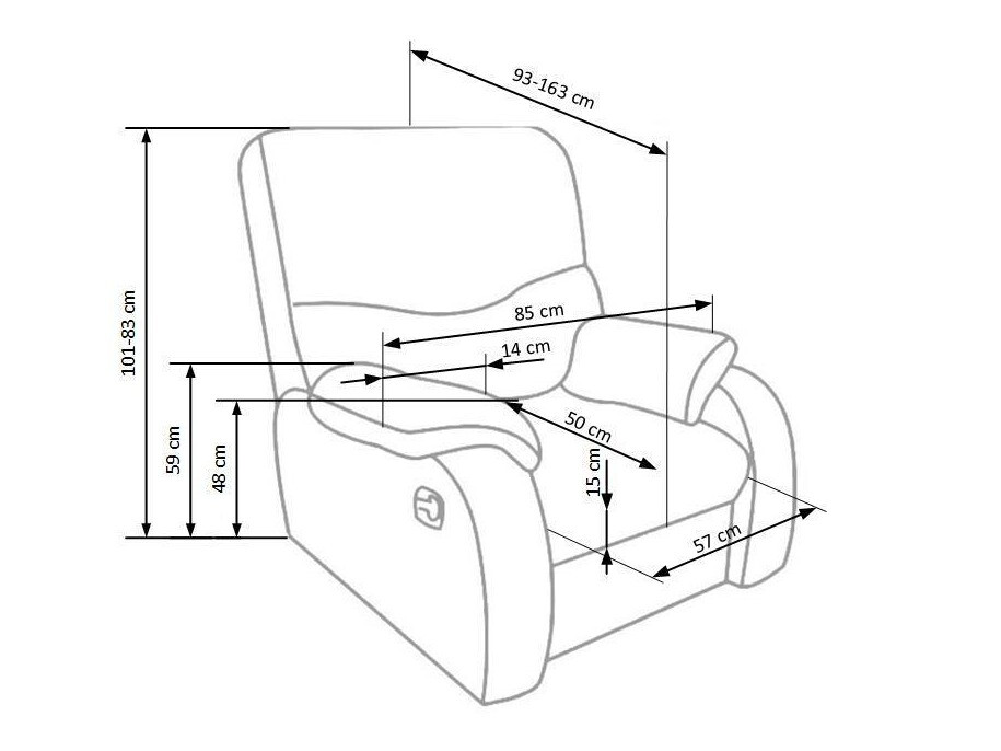 Реклайнер Houston 564 (Кафяв)