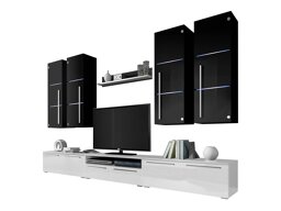 Комплект за хол Nashville 102 (Бял + Бял гланц)