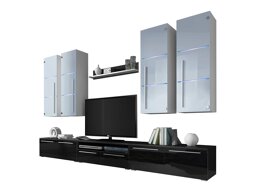 Комплект за хол Nashville 102 (Черен + Черен гланц)