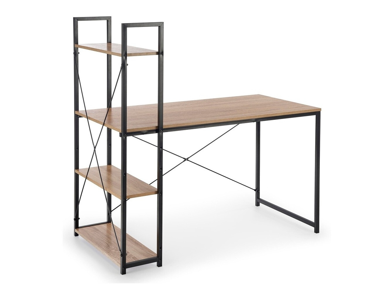 Офис бюро Houston 1888 (Сонома дъб + Черен)