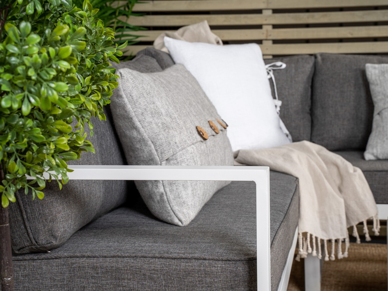 Градински комплект Dallas 773 (Бял + Сив)