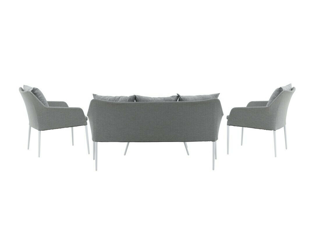 Градински комплект Dallas 3116 (Светло сив + Бял)