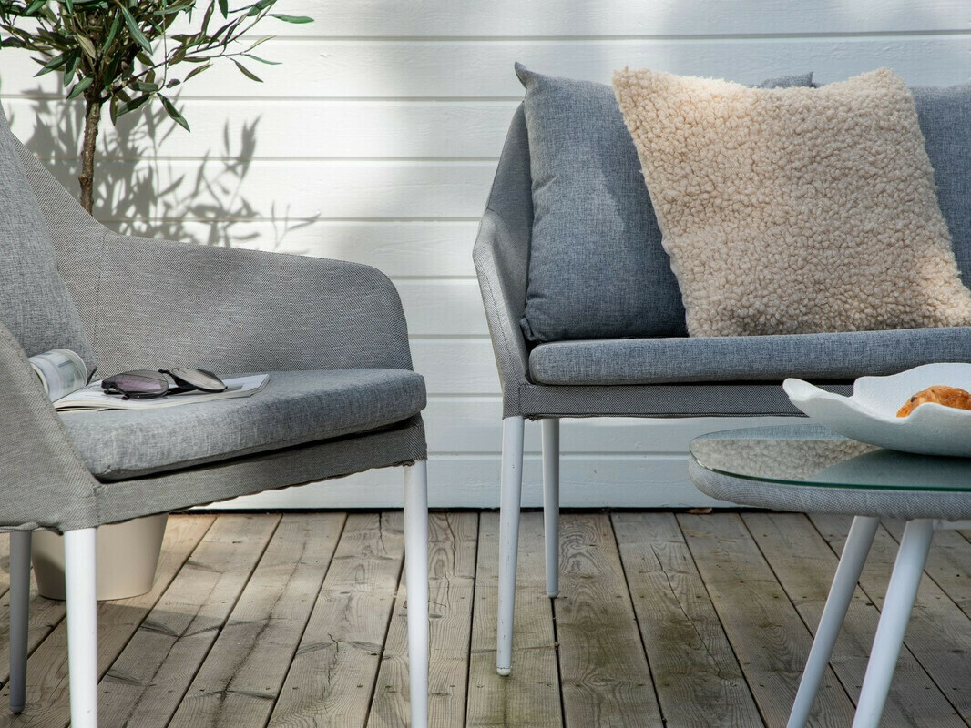 Градински комплект Dallas 3116 (Светло сив + Бял)