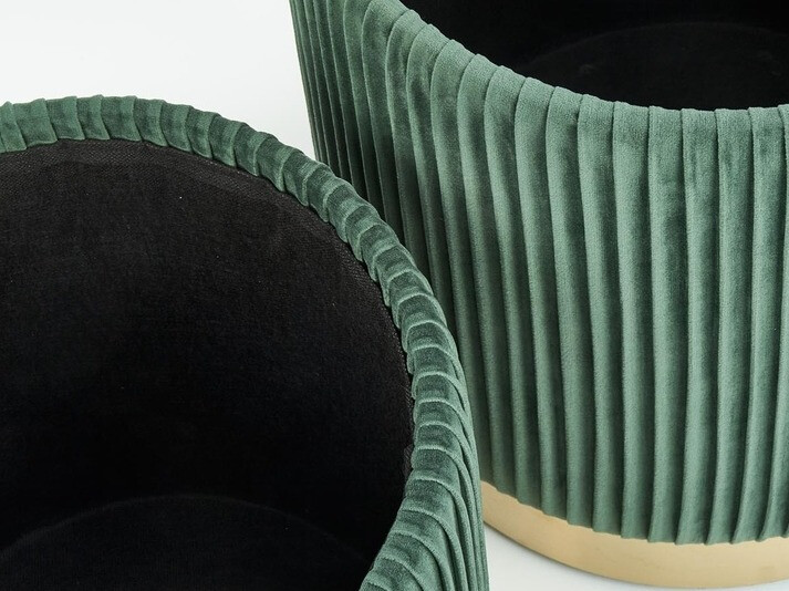 Комплект табуретки Houston 1153 (Тъмно зелено)