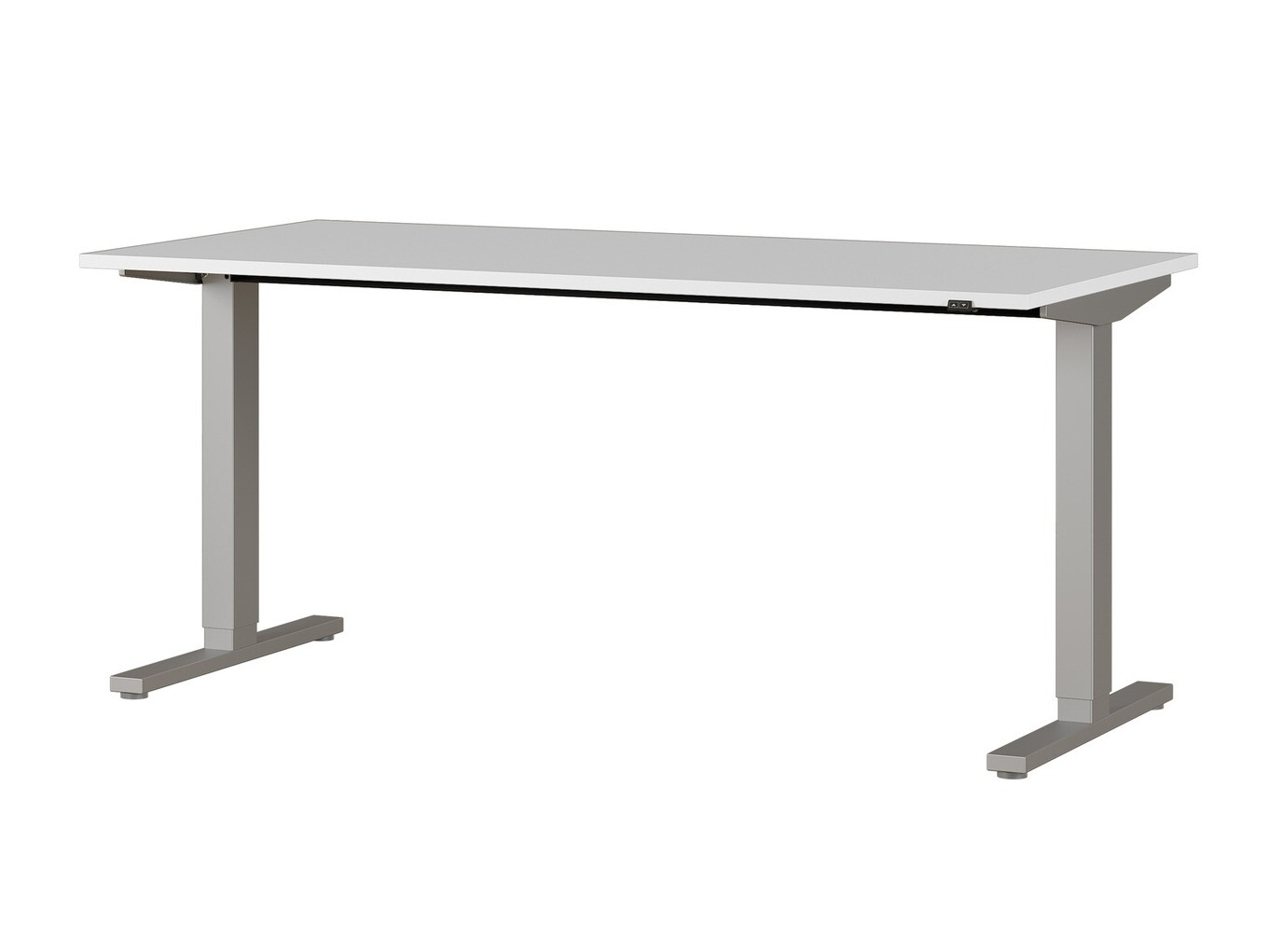 Офис бюро с регулируема височина Eliromo 109 (Светло сив + Сив)